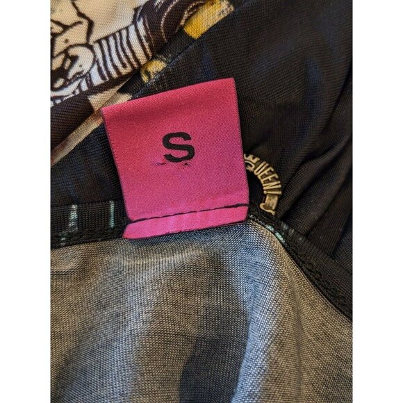 Save The Queen Womens Small Blouse Top Multicoloured Floral Drawstring Hem - Picture 8 of 9